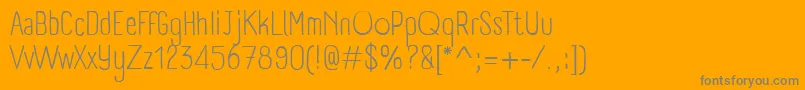 PanforteLight Font – Gray Fonts on Orange Background