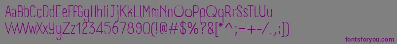 PanforteLight Font – Purple Fonts on Gray Background