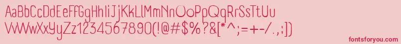 PanforteLight Font – Red Fonts on Pink Background