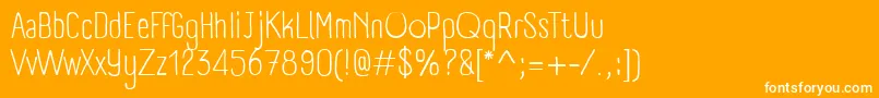 PanforteLight Font – White Fonts on Orange Background