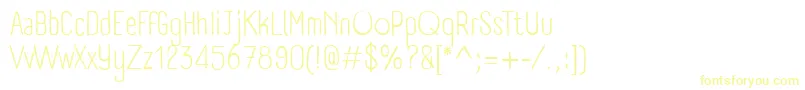 PanforteLight Font – Yellow Fonts on White Background