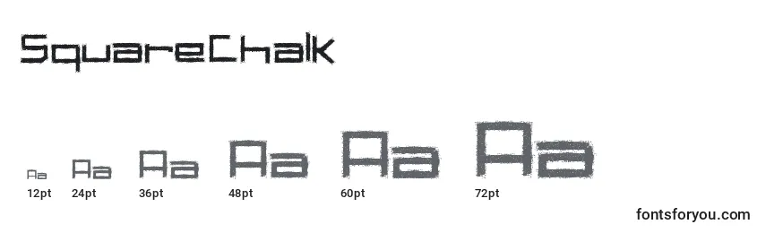 SquareChalk Font Sizes