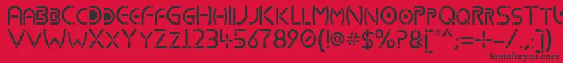 Kharnorric Font – Black Fonts on Red Background