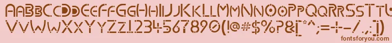 Kharnorric Font – Brown Fonts on Pink Background