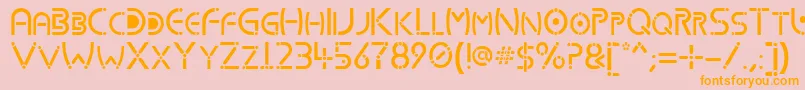 Kharnorric Font – Orange Fonts on Pink Background