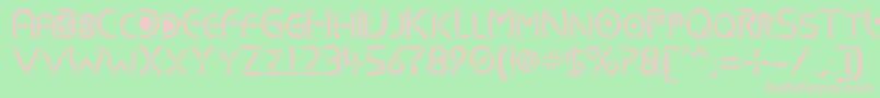 Kharnorric Font – Pink Fonts on Green Background