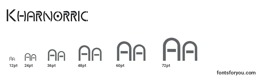 Kharnorric Font Sizes