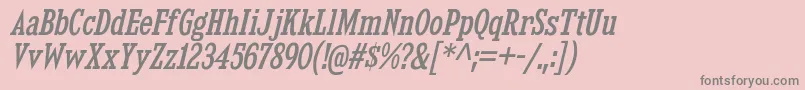 KingsbridgeCdRgIt Font – Gray Fonts on Pink Background