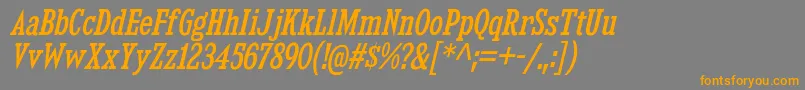 KingsbridgeCdRgIt Font – Orange Fonts on Gray Background