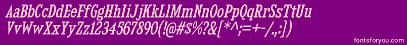 KingsbridgeCdRgIt Font – Pink Fonts on Purple Background