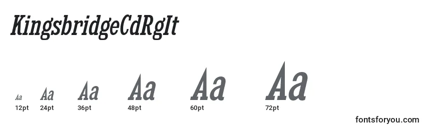 KingsbridgeCdRgIt Font Sizes