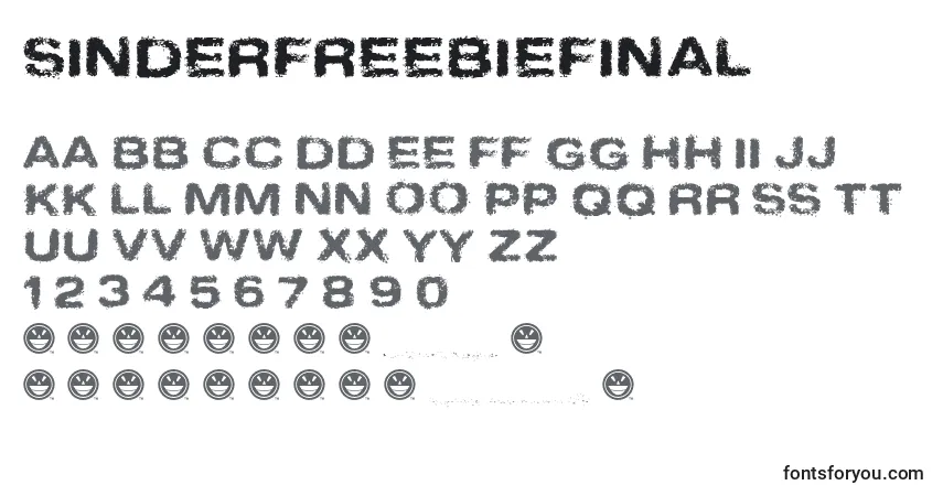 Schriftart SinderFreebieFinal (115648) – Alphabet, Zahlen, spezielle Symbole