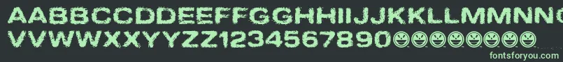 Шрифт SinderFreebieFinal – зелёные шрифты на чёрном фоне