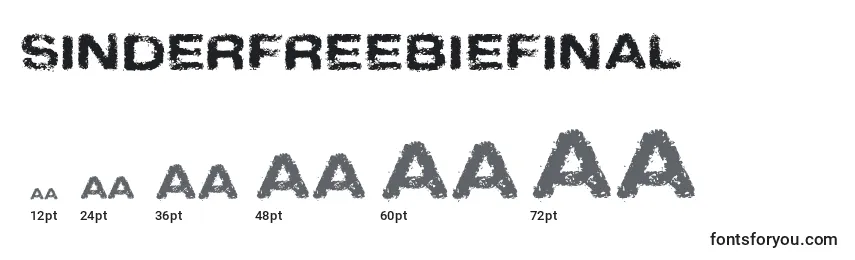 Größen der Schriftart SinderFreebieFinal (115648)