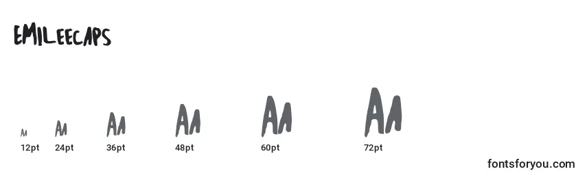 Emileecaps Font Sizes