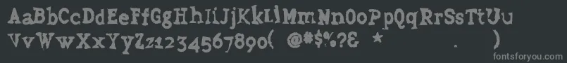 フォントGrudge – 黒い背景に灰色の文字