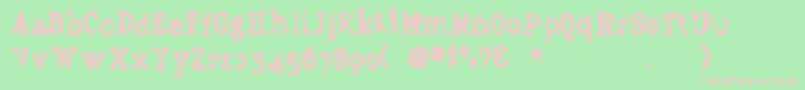 Grudge Font – Pink Fonts on Green Background