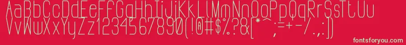 PudahuelSans Font – Green Fonts on Red Background