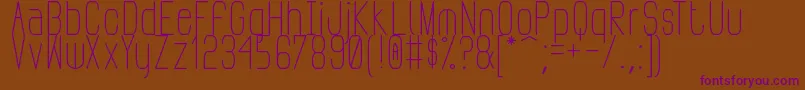PudahuelSans Font – Purple Fonts on Brown Background