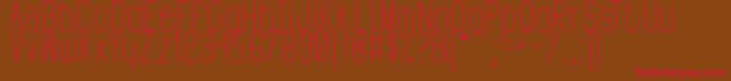 PudahuelSans Font – Red Fonts on Brown Background