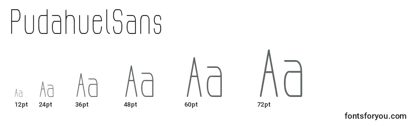 PudahuelSans Font Sizes