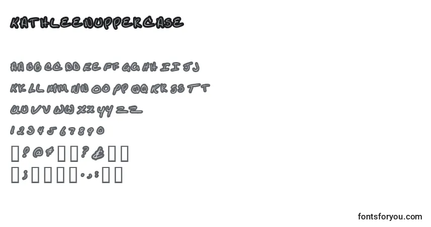 Шрифт Kathleenuppercase – алфавит, цифры, специальные символы