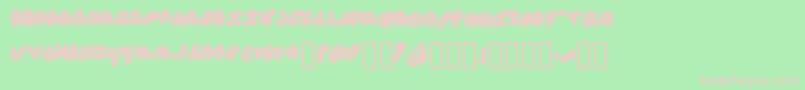 Kathleenuppercase Font – Pink Fonts on Green Background