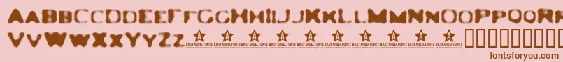 Ledlight Font – Brown Fonts on Pink Background