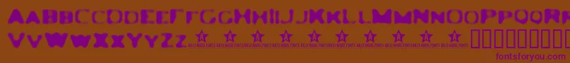 Ledlight Font – Purple Fonts on Brown Background