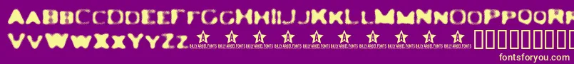 Ledlight Font – Yellow Fonts on Purple Background