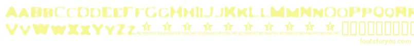 Ledlight Font – Yellow Fonts on White Background