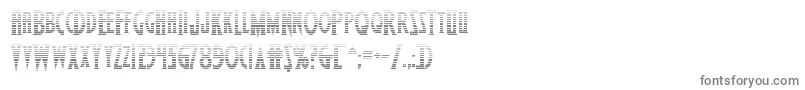 Fonte Wolfsbane2iigrad – fontes cinzas em um fundo branco