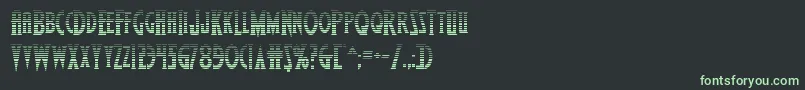 Fonte Wolfsbane2iigrad – fontes verdes em um fundo preto