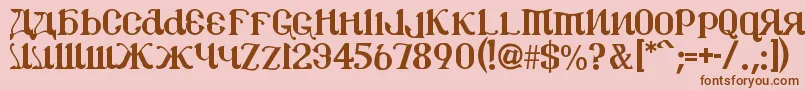 Csar2 Font – Brown Fonts on Pink Background