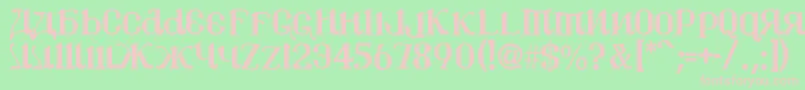 Csar2 Font – Pink Fonts on Green Background