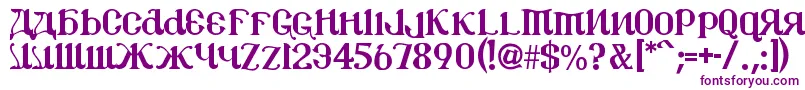 Csar2 Font – Purple Fonts on White Background