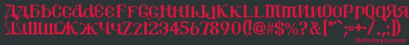 Csar2 Font – Red Fonts on Black Background