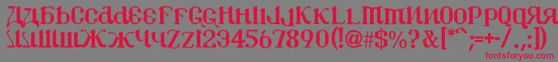 Csar2 Font – Red Fonts on Gray Background