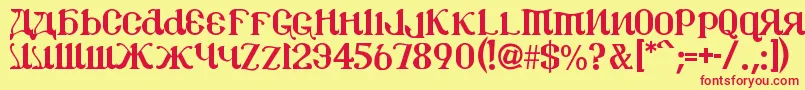 Csar2 Font – Red Fonts on Yellow Background