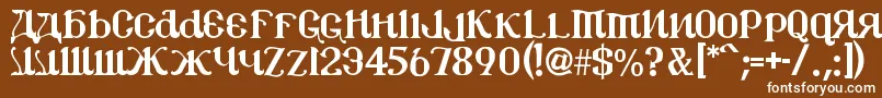 Шрифт Csar2 – белые шрифты на коричневом фоне