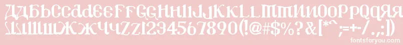 Csar2 Font – White Fonts on Pink Background