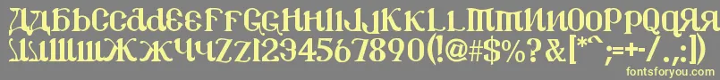 Csar2 Font – Yellow Fonts on Gray Background