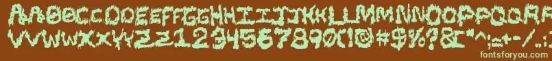 BlackShirtSlimeTrail Font – Green Fonts on Brown Background