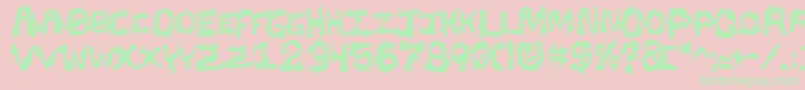 BlackShirtSlimeTrail Font – Green Fonts on Pink Background