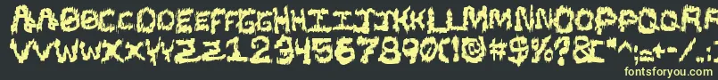 BlackShirtSlimeTrail Font – Yellow Fonts on Black Background