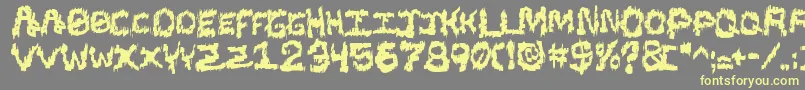 BlackShirtSlimeTrail Font – Yellow Fonts on Gray Background