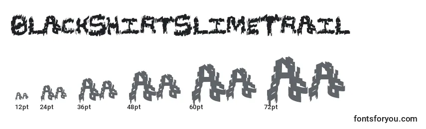 BlackShirtSlimeTrail Font Sizes