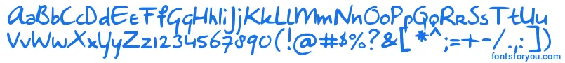 DjbSheldonsGirlfriend-Schriftart – Blaue Schriften