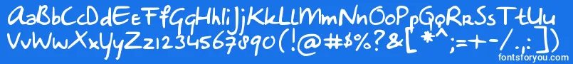 fuente DjbSheldonsGirlfriend – Fuentes Blancas Sobre Fondo Azul