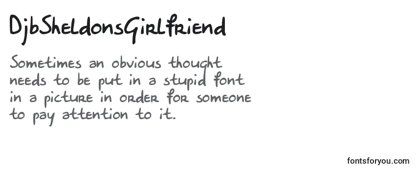 Schriftart DjbSheldonsGirlfriend